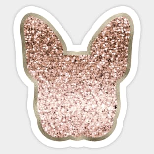 Sparkling rose gold French Bulldog Sticker